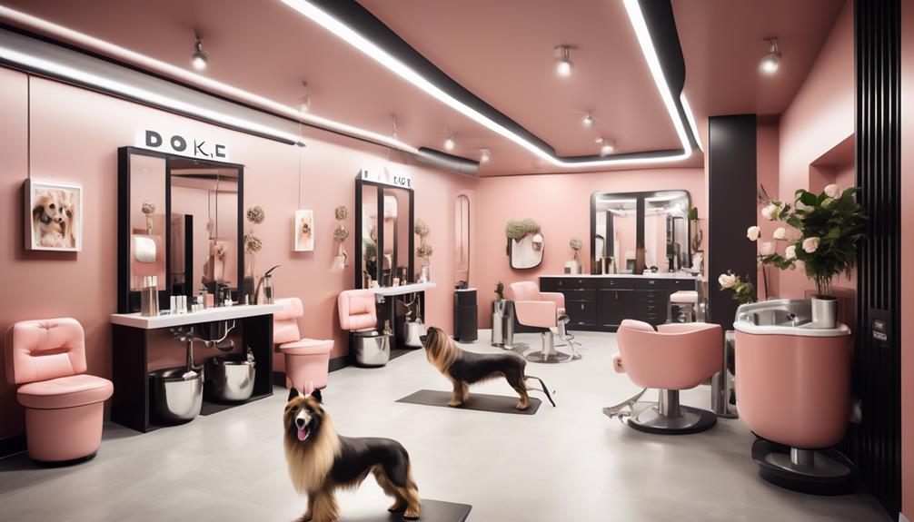 luxurious dog grooming salon