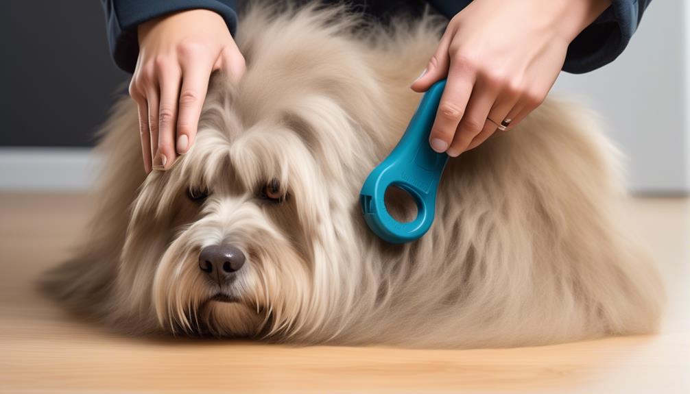 removing tangled pet hair