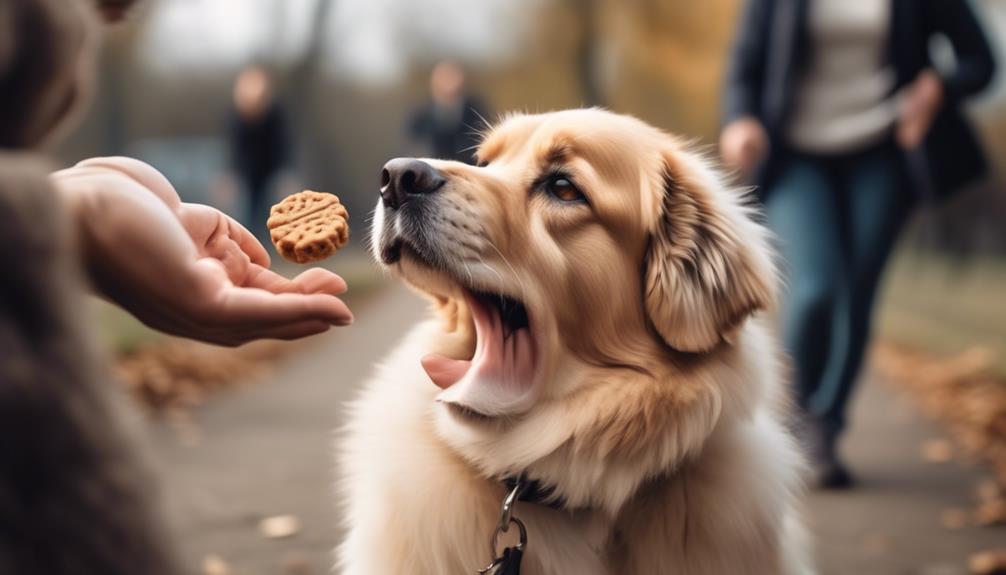 using treats to redirect attention