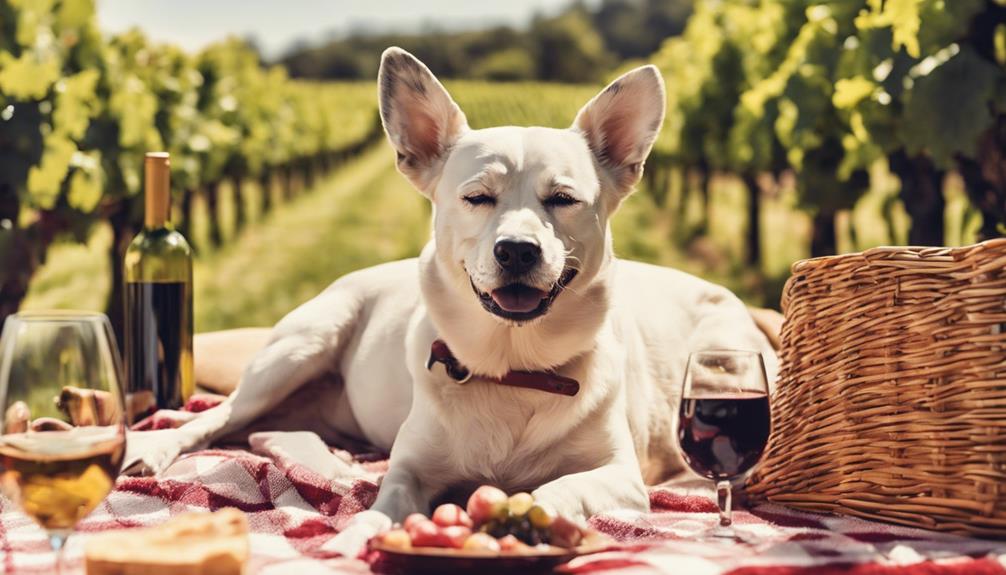 dog friendly vineyard experience offered