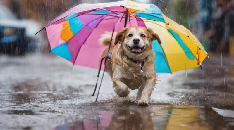 dog care in rain