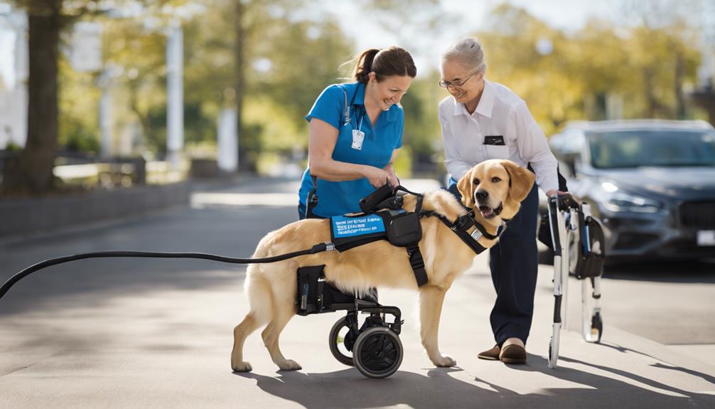 dogs aiding mobility issues