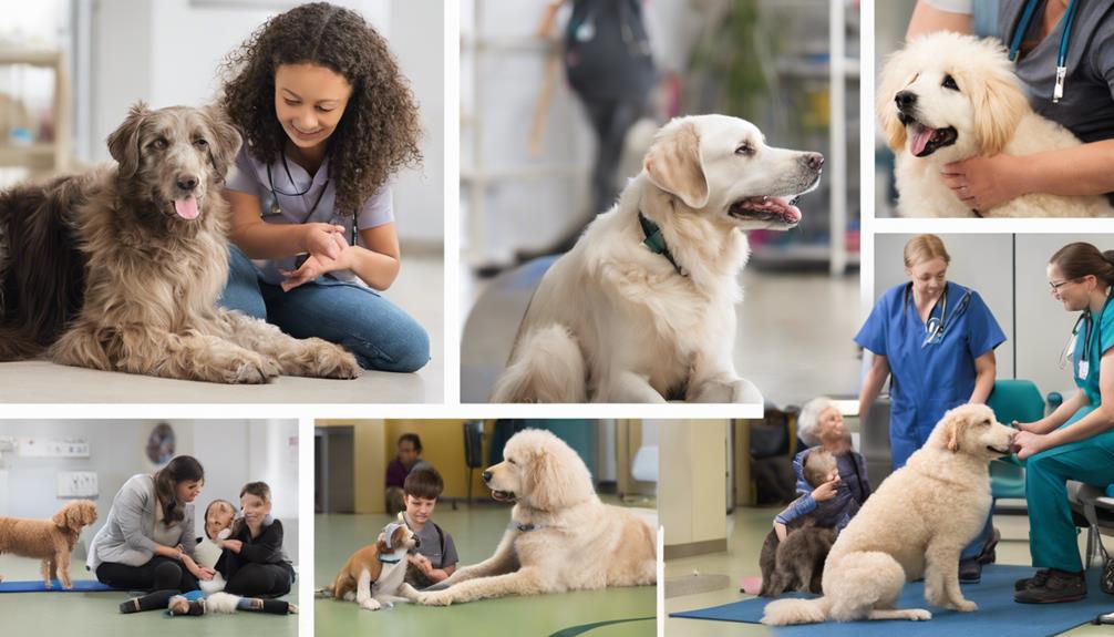 supportive therapy dogs at facility