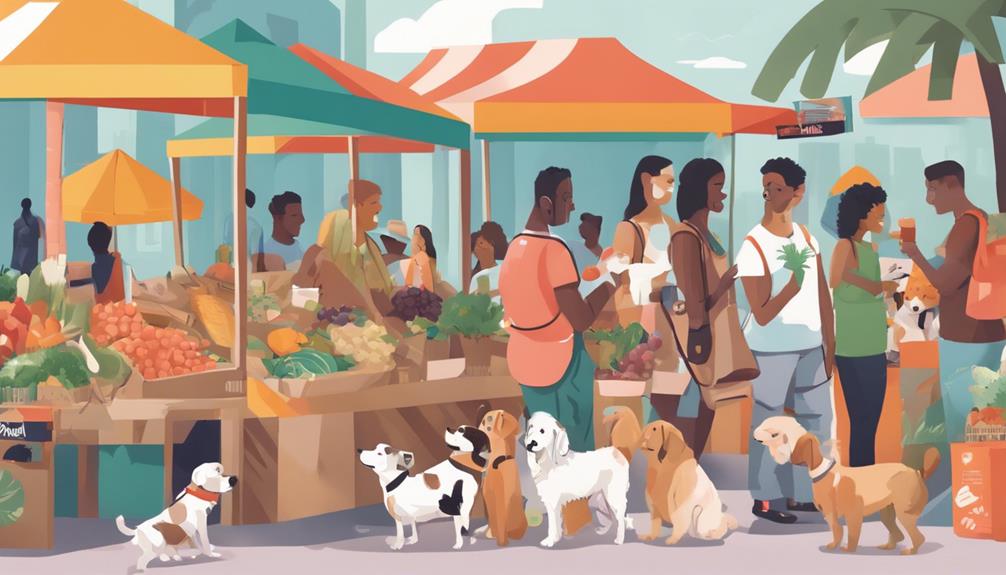 vibrant pet market scene
